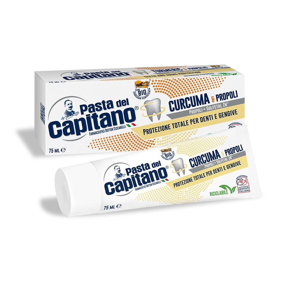 Dentifricio Curcuma e Propoli - 75 ml - Pasta del Capitano