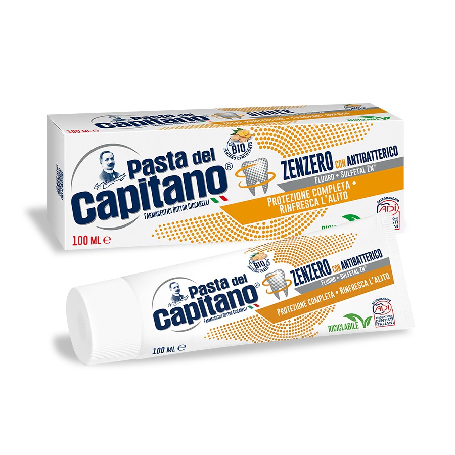 Dentifricio Zenzero con Antibatterico - 100 ml - Pasta del Capitano