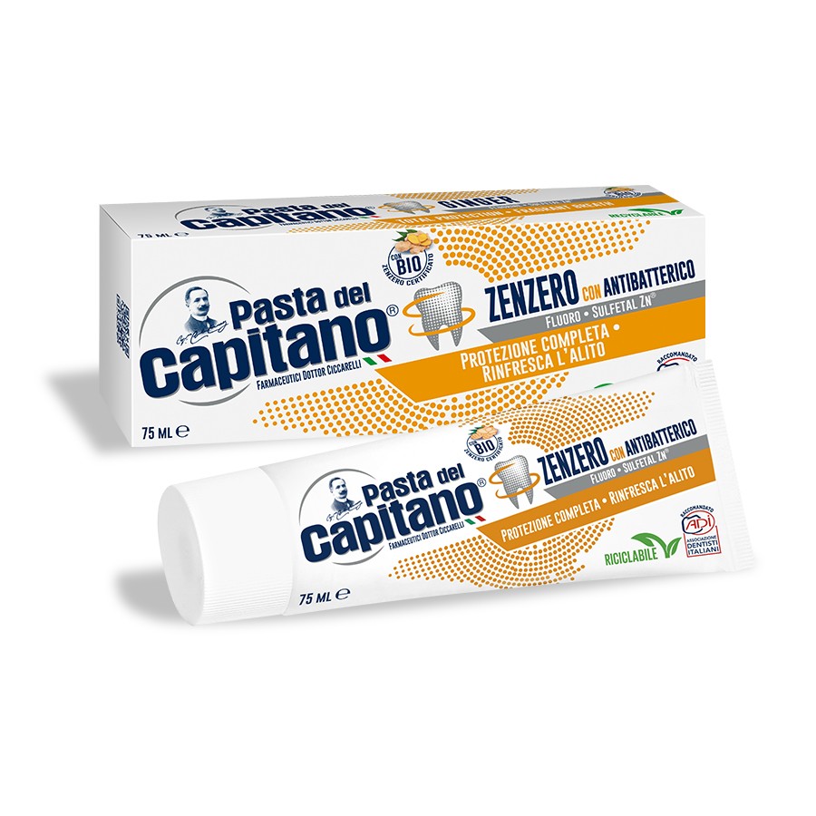 Ginger Antibacterial Toothpaste - 75 ml - Pasta del Capitano