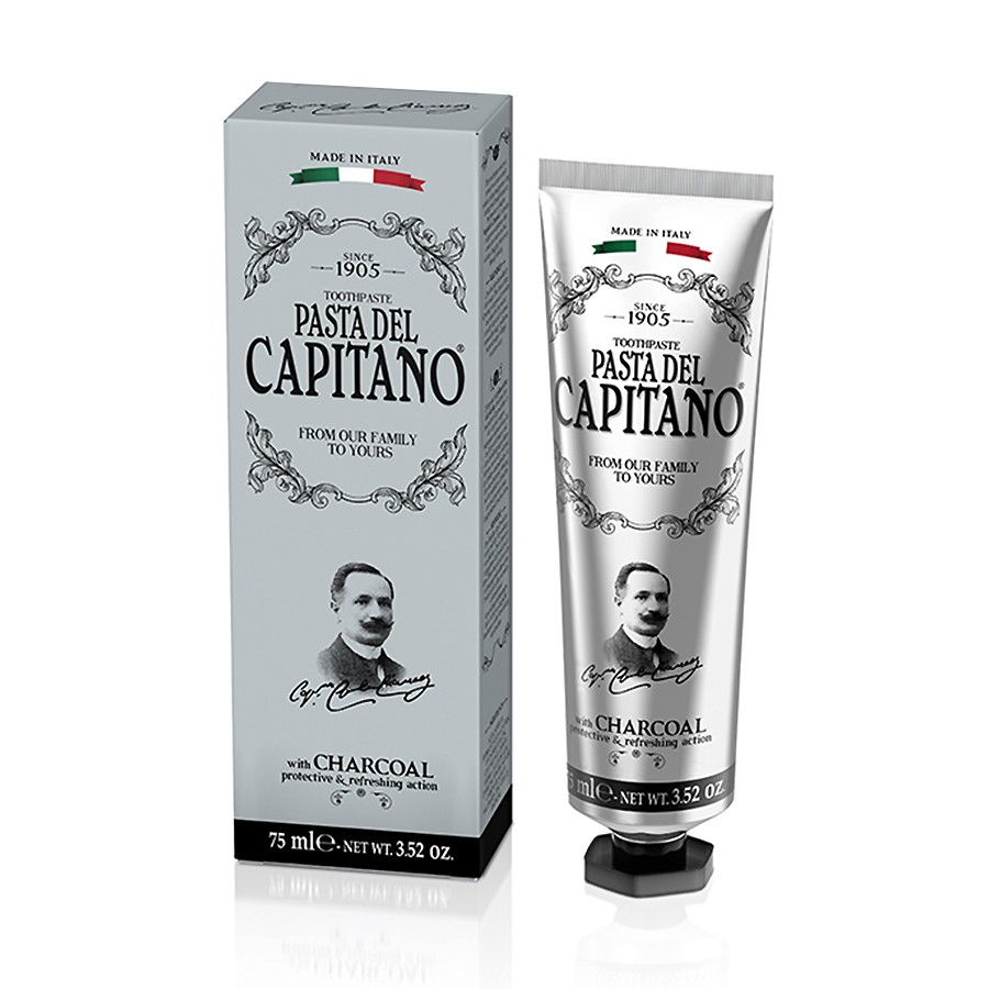 Charcoal Toothpaste - 75 ml - Capitano 1905