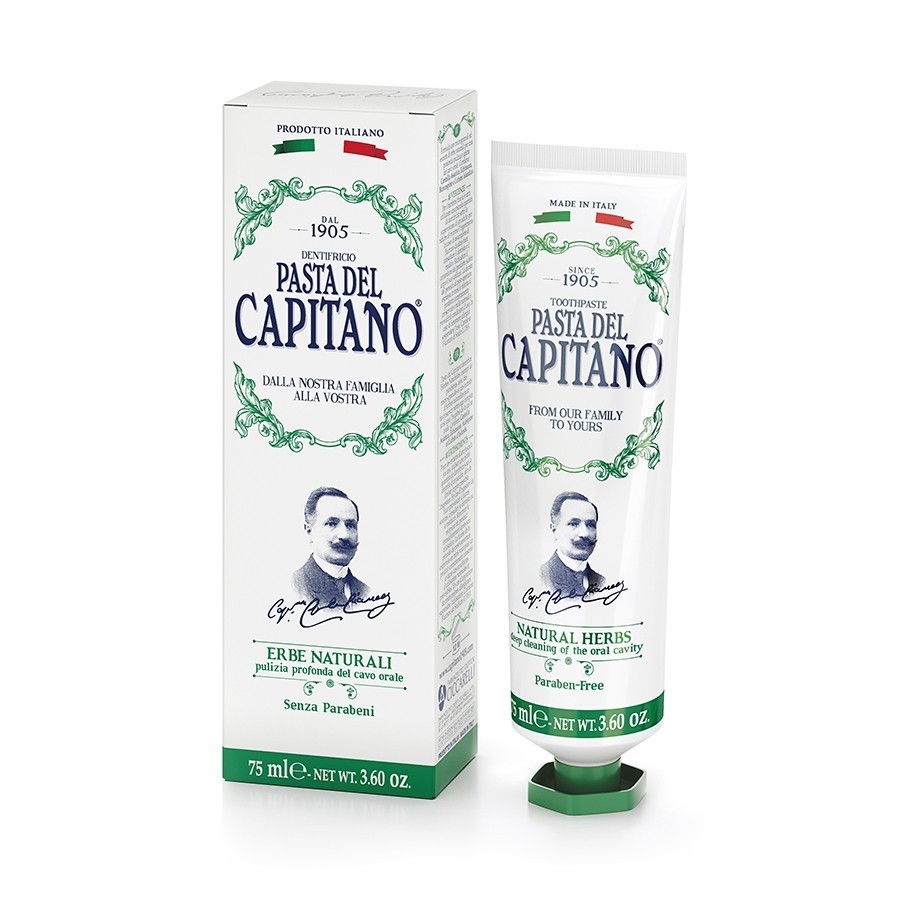 Natural Herbs Toothpaste - 75 ml - Capitano 1905