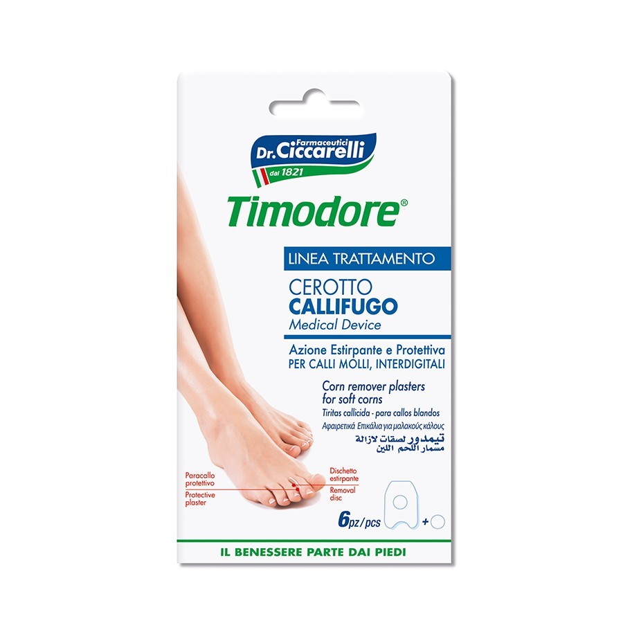 Corn removers - plasters for soft corns between toes 6 pcs - Timodore